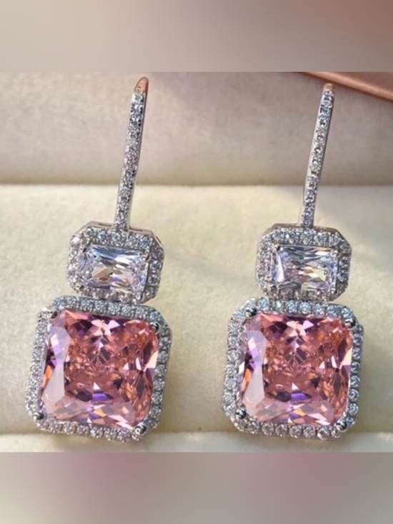 Neiman Marcus Jewelry - 14k 4ct Pink Sapphire Earrings